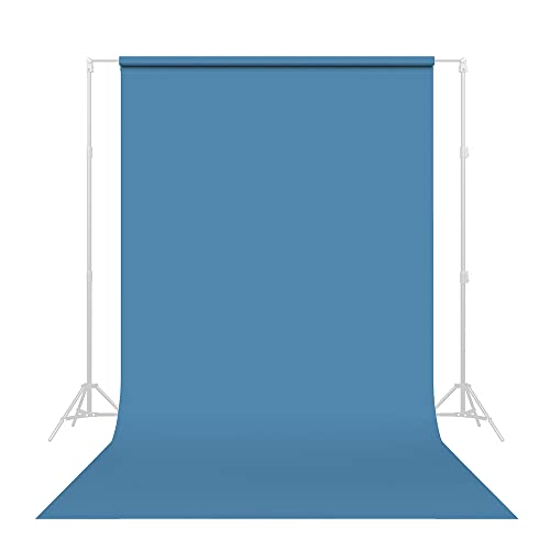 Savage Seamless Paper Photography Backdrop - Color #30 Gulf Blue, Size 86 Inches Wide x 36 Feet Long, Backdrop for YouTube Videos, Streaming, Interviews and Portraits - Made in USA - size: 86 in X 36 Ft
