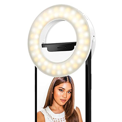 LITTIL Selfie One - Ring Light for Phone, iPhone, Android or Laptop | 3 Adjustable Light Modes | Rechargeable Batteries | Clip On Design | Perfect for Beauty, Influencers, Creators
