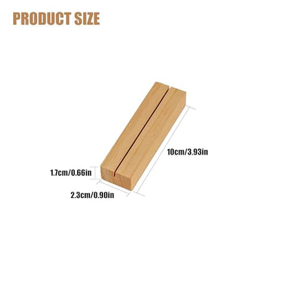 6 Pcs Wood Place Card Holders, Wooden Table Number Stands, Wooden Picture Holders Stands for Acrylic Signs, Wedding/Ceremony/Home/Party/Decoration Holders