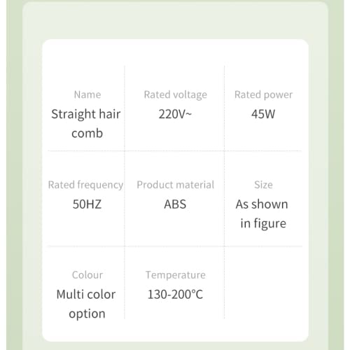 Straight Comb, Negative Ion Straightener, Lazy Curling Iron, Straight Hair Curl, Dual-Purpose Splint Electric Curling Comb (White)…