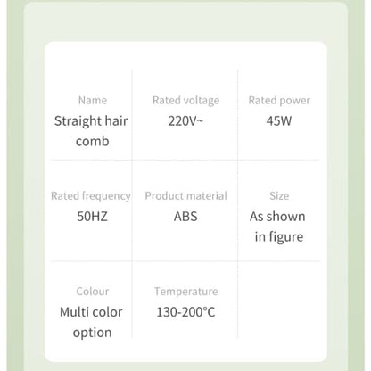 Straight Comb, Negative Ion Straightener, Lazy Curling Iron, Straight Hair Curl, Dual-Purpose Splint Electric Curling Comb (White)…