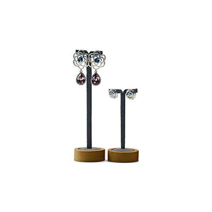2 Pcs Earrings Display Stands Solid Wood Display Stand Earrings Jewelry Display Photograph (WSM02302) - color: WSM02302