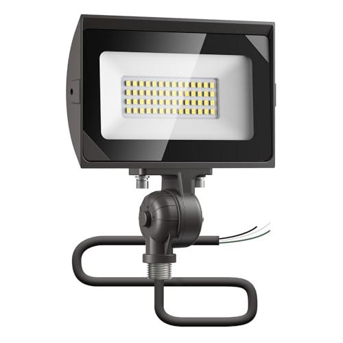 dephen 30W LED Flood Lights Outdoor with Knuckle Mount, 3450Lumen 120V Landscape Lighting, 5000K IP65 Waterproof Security Spotlight for Yard Patio Garden House (UL-Listed) - size: 30W-Knuckle Mount