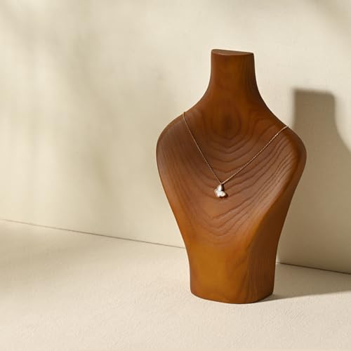 Solid Wood Jewelry Bust Necklace Display Showcase Jewelry Necklace Stand Display Holder(H11.73) - color: H3