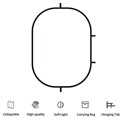 Selens Oval Light Diffuser, 59x78in/150x200cm Collapsible Pop-up Soft Light Diffusion with Portable Carrying Bag for Outdoor Photo Studio Lighting Video Live Streaming - size: 59x78inch/150x200cm with carrying bag