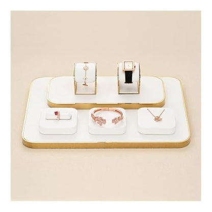 Necklace Display 7 Pieces Jewelry Display Stand Light Luxury Ring Bracelet Watch Necklace Counter Jewelry Display Props Display Stand
