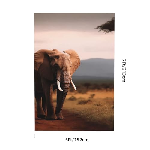 Walking Elephant Backdrop Background for Photography 5x7ft Photobooth Professional Photo Backdrop Curtains Video Photography Studio Photo Backgrounds Banner Booth Background Screen Parties - color: Walking Elephant
