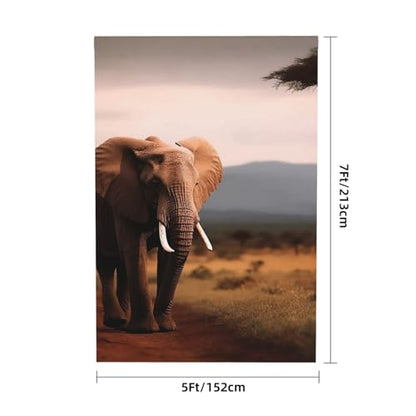 Walking Elephant Backdrop Background for Photography 5x7ft Photobooth Professional Photo Backdrop Curtains Video Photography Studio Photo Backgrounds Banner Booth Background Screen Parties - color: Walking Elephant
