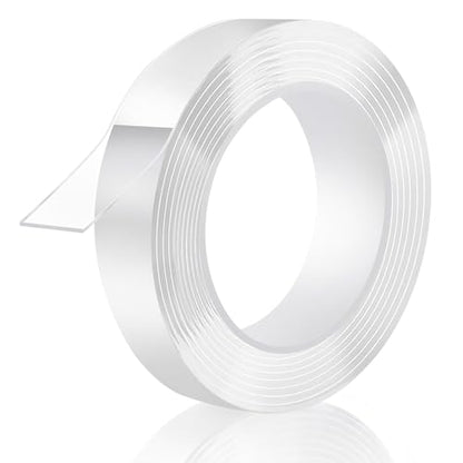 Double Sided Tape Heavy Duty, Removable Nano Double Sided Adhesive Tape, Clear Mounting Tape Picture Hanging Adhesive Strips Waterproof for Walls Photo Crafts Carpet Poster, 1" x 16.5FT - size: 1in x 16.5ft