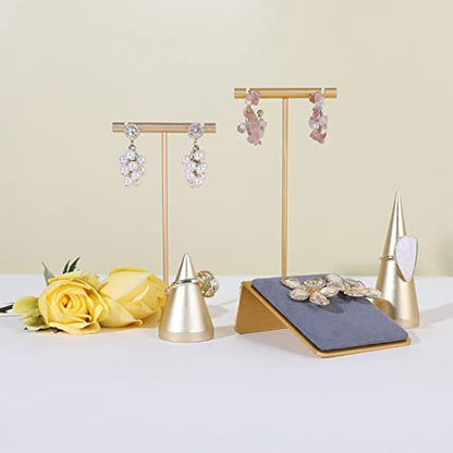 Velvet earrings holder for girls, Grey earring organizer board, Gold earring stand display for selling【Grey】 - color: Grey