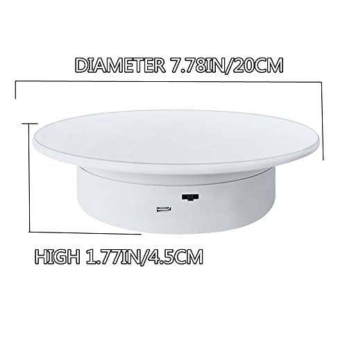 Display 360 Degree Electric Turntable,for Small Product Display, 7.87in Diameter product photography turntable