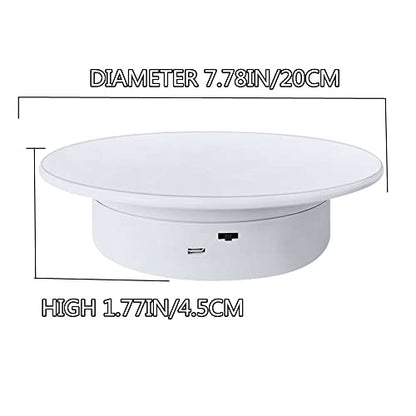 Display 360 Degree Electric Turntable,for Small Product Display, 7.87in Diameter product photography turntable