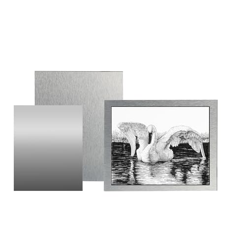 AlumaComp Aluminum Archival Painting & Mounting Panel 6x12, 6 Pack, Double-Sided, 100% Archival, Acid-Free, 4mm Thick, for All Media - size: 6x12" - 6 Pack