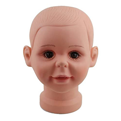 Voloria Big Baby Boy Children Mannequin Manikin Head for Wig Hats Display Show Stand Model Mannequins 1piece - size: Big