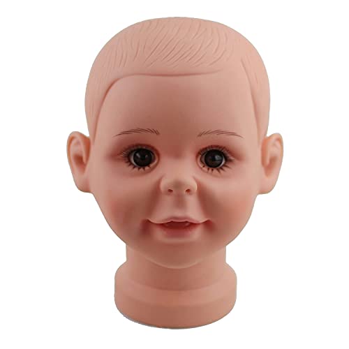 Voloria Big Baby Boy Children Mannequin Manikin Head for Wig Hats Display Show Stand Model Mannequins 1piece - size: Big
