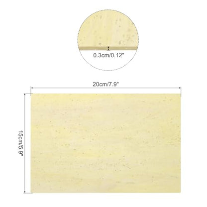 MECCANIXITY Stained Glass Sheet Mosaic Tile 7.9 Inch x 5.9 Inch Apricot Stained Glass Sheets for Crafts DIY, Art Project - color: Apricot