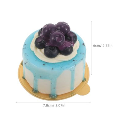 Artificial Jam Birthday Cake Simulation Model - Realistic Faux Cake Fridge Magnet for Home, Cafe, Bakery Shop, Party Table Display, Photography Prop Decor