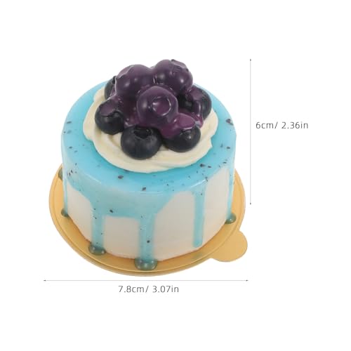Artificial Jam Birthday Cake Simulation Model - Realistic Faux Cake Fridge Magnet for Home, Cafe, Bakery Shop, Party Table Display, Photography Prop Decor