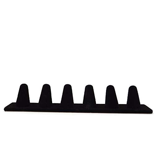Honbay Black Velvet 6 Finger Ring Display Stand Organizer Stand