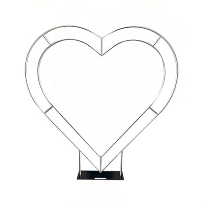 Heart Arch Stand, Heart Shaped Wedding Arch Fake Flowers, 5d Rose and Hydrangea Flower Backdrop, for Wedding Ceremony and Party Decoration,2.4×2.4m/8×8ft - size: 2.4×2.4m/8×8ft