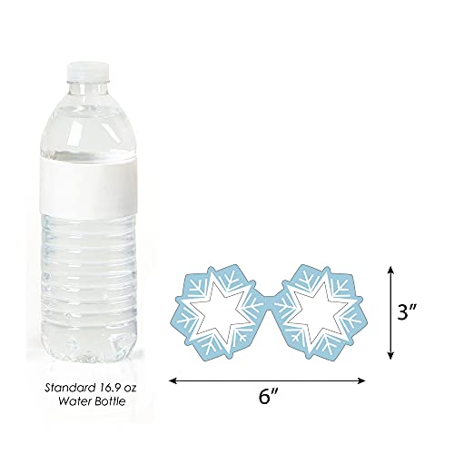 Big Dot of Happiness Winter Wonderland Glasses and Headpieces, Blue Snowflake Holiday Party Photo Props, Winter Wedding Photo Booth Props Kit, Snow Day Activity, Winter Birthday Party Props - 10 Count - color: Winter Wonderland
