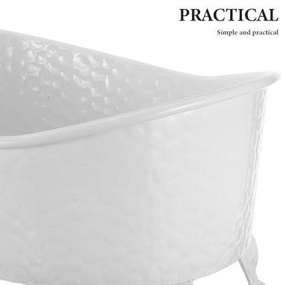 UKCOCO Newborn Photo Prop Bathtub: Baby Photography Prop for Photoshoot, White Iron Bathtub for Baby Photo Shoot, 19. 7 X 14. 2 X 11. 4 Inch
