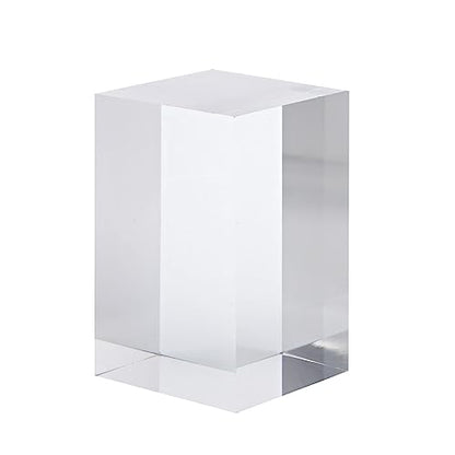 PATIKIL 2"x2"x3" Jewelry Display Riser, Polished Acrylic Cube Display Stand Block Collection Showcase Ring Holder Square, Clear - size: 2" x 2" x 3"