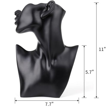 SOUJOY Jewelry Mannequin Display, Resin Display Stand Bust, Boutique Earring Holder Organizer for Show Jewelry, Necklace, Earrings, Rings