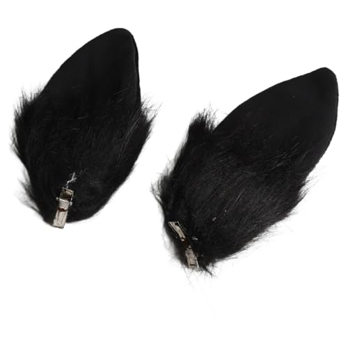 Easter Bunny Ears Hair Clips Rabbit Ear Headwear for Halloween Carnival Party Black One Size - color: Black
