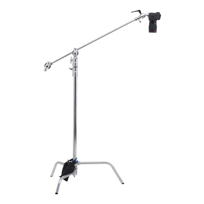 Kupo 40" C-Stand Overhead Shooting Kit 1, Professional Overhead Rig for Photography and Video Flat Lay Food and Product Shooting with Sliding Leg Stand Design, Grip Arm, and Studio-Ready (KS708112) - color: Silver, size: Overhead Shooting Kit 1