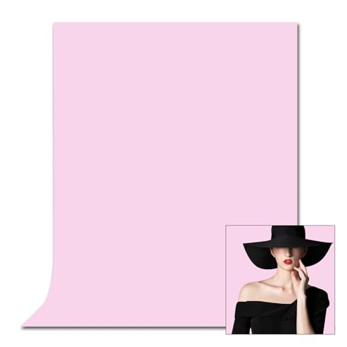 Pink Backdrop for Photoshoot, Photobooth Professional Photo Backdrop Curtains, Studio Portrait Video Teams Photo op Backdrop Solid Color Backdrops for Photography 6x9FT - color: Pink, size: 6x9FT