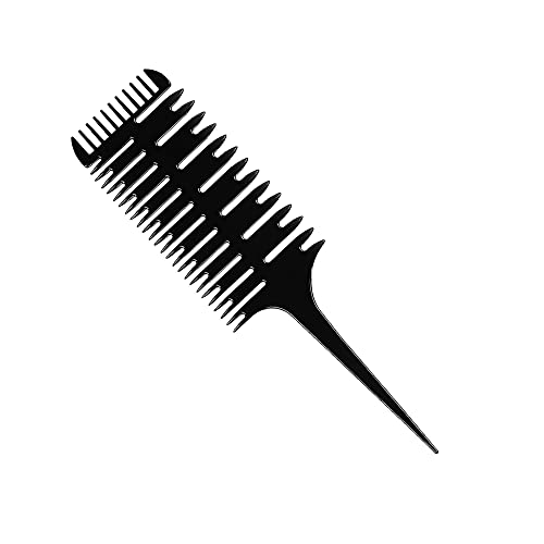 1st Choice Professional Hair Combs for Women Styling Hair Combs Plastic Weaving Combs for Highlighting,3-Way Weaving & Sectioning Foiling Comb for Hair Coloring, Highlighting, Balayage