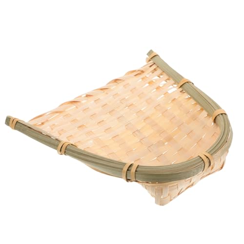 Handwoven Dustpan Handicraft Decorative Wall Hanging Rustic Artwork DIY Home Décor Accent for Living Room and Photography Props