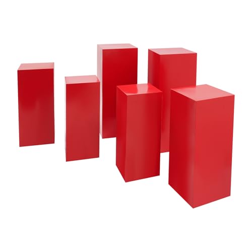 3PCS Metal Square Pedestal Stands, White Dessert Table Cube Display Pillars, Wedding Party Art Decor Display Column for Patios, Corridors and Entrances (23.62-31.5in) - size: 23.62-31.5in