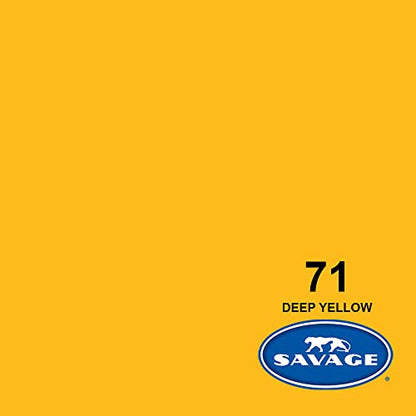 Savage Seamless Paper Photography Backdrop - Color #71 Deep Yellow, Size 26 Inches Wide x 36 Feet Long, Backdrop for Tabletop Product Photography and Crafting - Made in USA - size: 26 in x 36 ft