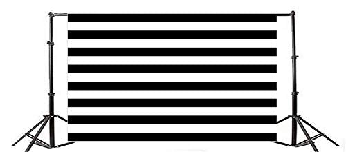 AOFOTO 10x6ft Black and White Striped Photography Backdrop Streak Textured Background Birthday Party Decoration Photo Studio Props Baby Shower Banner Adult Elder Girl Boy Wallpaper - size: 10x6ft