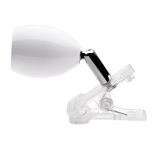 Newhouse Lighting NHCLP-JO-WH Joe LED Mini Clamp Lamp & Reading Spotlight Perfect for The Office, Study & Bedroom, White - color: White