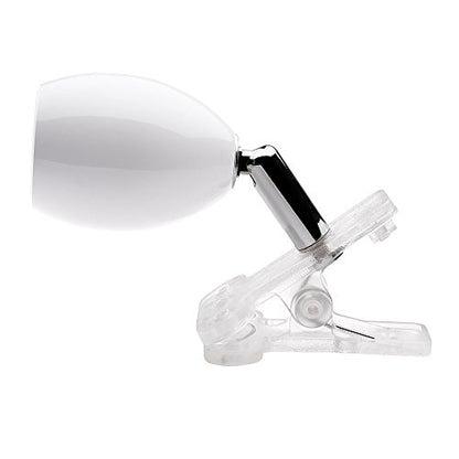 Newhouse Lighting NHCLP-JO-WH Joe LED Mini Clamp Lamp & Reading Spotlight Perfect for The Office, Study & Bedroom, White - color: White