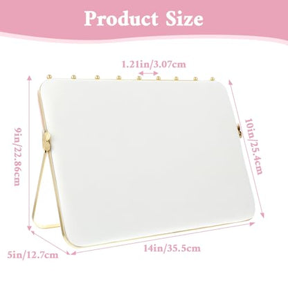 1 Pack Double-Sided Velvet Necklace Display Stand – Pink & White Jewelry Organizer Holder for Vendors, Craft Shows, Exhibitions (14 x 10 Inches, Metal Frame)