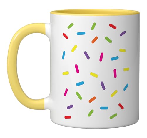 Ice cream Sprinkles Shirt Halloween Costume Easy Ceramic Mug, Yellow/White - color: Yellow/White