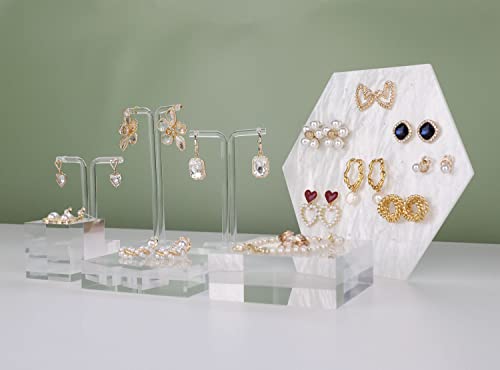 3pcs acrylic T bar earring display stand for show, retail hanging earring holder for online business, transparent jewelry Photography Props【Acrylic Earring T Stand-3pcs 】 - style: T bar