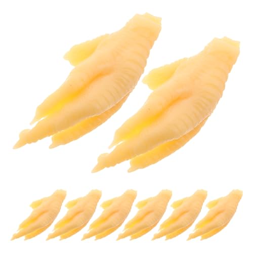 SUPVOX 8pcs Simulation Chicken Leg Food Model - Imitation Chicken Feet Prop for Photography Home Kitchen Restaurant and Hotel Plate Decoration Shop Market Scene Decor