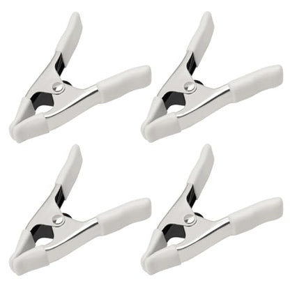 4Pcs Heavy Duty Spring Clamps, 4 Inch Backdrop Heavy Duty Spring Clamps Clips for Woodworking, Fabric, Large Curtains