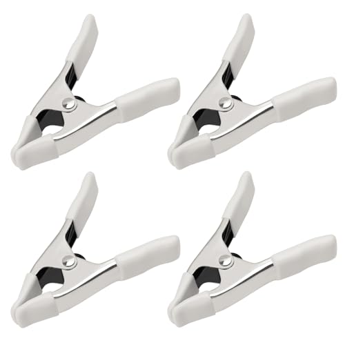 4Pcs Heavy Duty Spring Clamps, 4 Inch Backdrop Heavy Duty Spring Clamps Clips for Woodworking, Fabric, Large Curtains