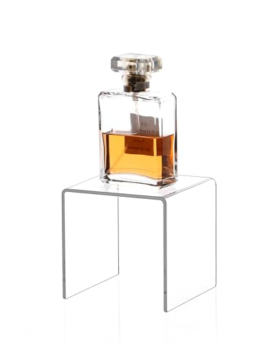 Jusalpha® 8 PC 4'' Clear Acrylic Risers, Acrylic Display Risers Shelf Showcase Fixtures for Jewelry, Display Stand for Amiibo Funko POP Figures, Cupcakes, Food Display, Cabinet- Lot of 8 (4x4x4 Inches) - size: 4x4x4 Inches