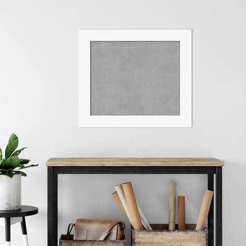 Amanti Art White Framed Magnetic Board 25x29 Medium Vision Board for use with Magnets, 100% Metal Sheet to Display Items as Office Decor or for Home Organization in mudroom, Kitchen or Kids Room - color: Basic White, size: 29"W x 25"H