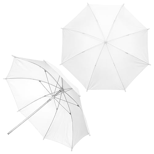 2 Pack 22"/55cm White Translucent Soft Umbrella, Photography Light Reflector Umbrella Kit Mini Lighting Diffuser for Studio/Outdoor Photo and Video Lighting Accessories (Bracket NOT Included)