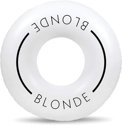 Loteli Swim Ring Float - Minimal Aesthetic Inflatable Swim Ring | Classic Prop for Party, Photo Shoot, Summer Fun & Relaxation | Durable & Easy to Inflate - color: Blonde, size: 1 Pack