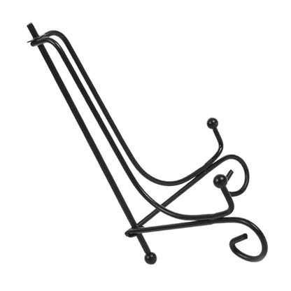 FILFEEL Iron Easel Classic Display Stand for Bowl Plate Photo Frame Book Artwork Black, Made of Quality Iron, Suitable for Home Decor or Store Display (metal 2)