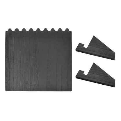 Ikee Design Set of 2 Wood Necklace Jewelry Display Stand for 8 Necklaces, Necklace Display Holder Organizer, Black Color - color: Black